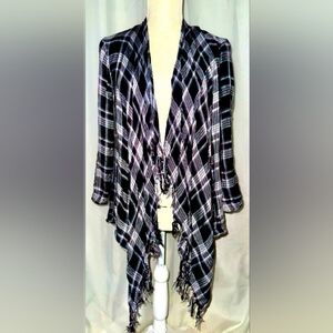 Socialite Medium Plaid Tie Front Top
